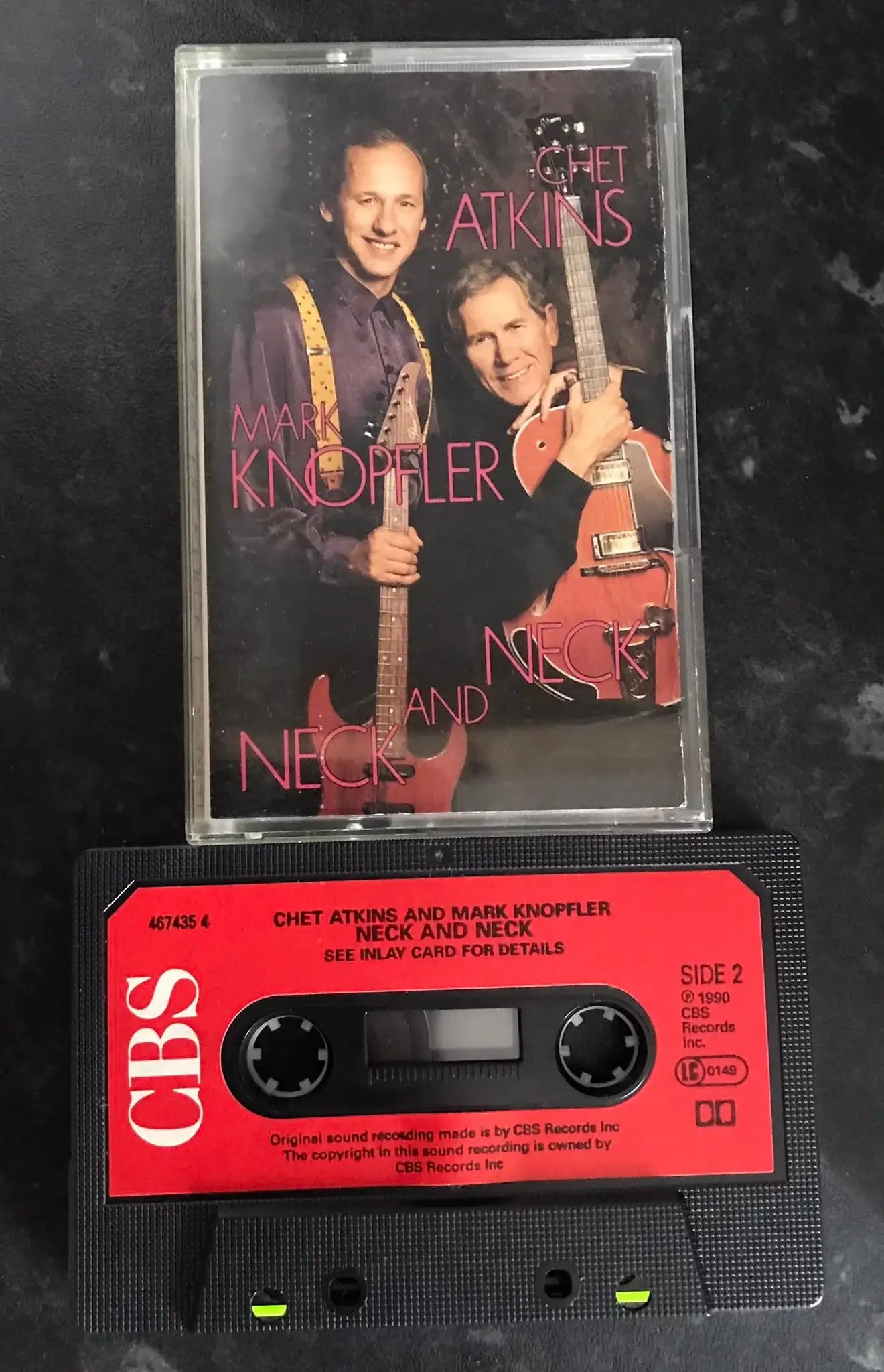 Chet Atkins and Mark Knopfler, Neck and Neck Album, 467435 4, Vintage Cassette Magretro