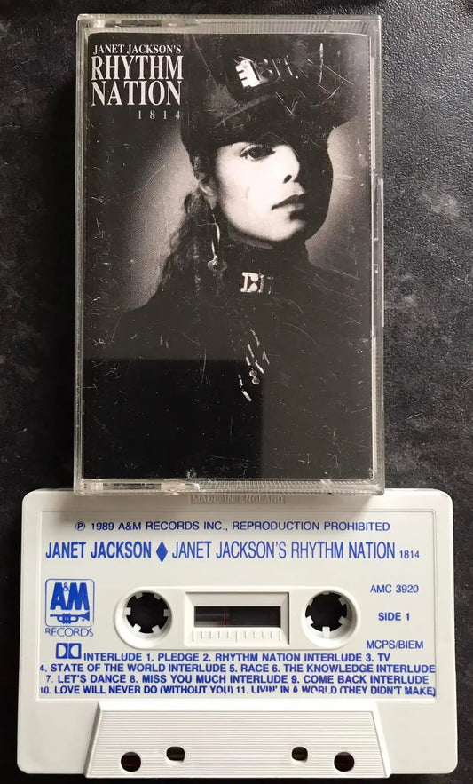 Janet Jackson, Rhythm Nation 1814, A&M Records, AMC 3920, Vintage Cassette Magretro