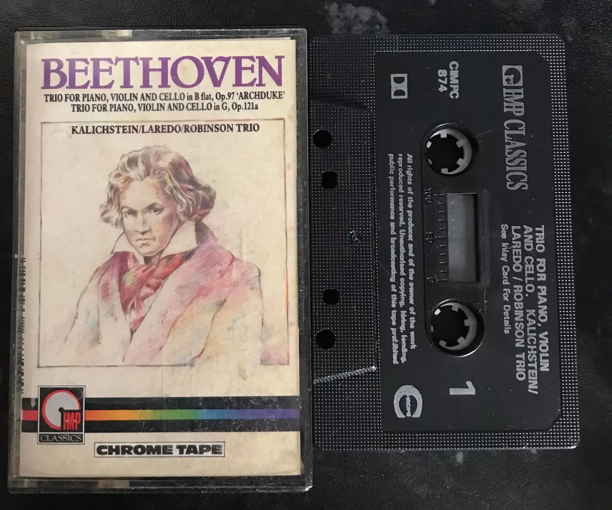 Beethoven, trio for piano violin and cello, CIMPC874, Vintage Cassette Magretro