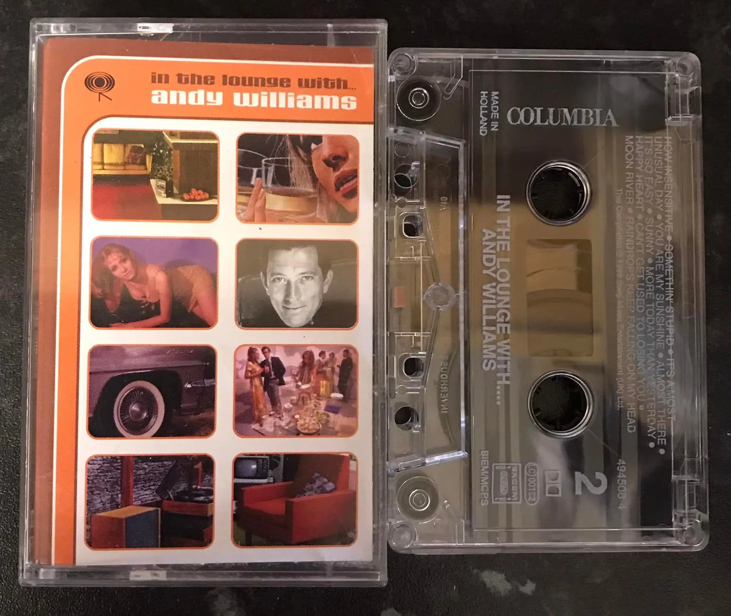 In The Lounge With Andy Williams Album, Colombia, 494508 4, Vintage Cassette Magretro