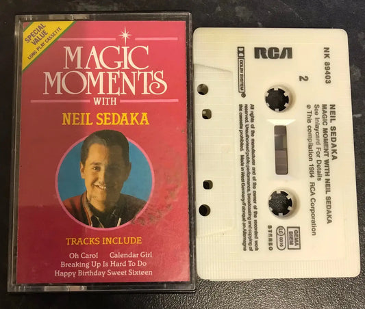 Magic Moments Album with Neil Sedaka, RCA, nk 89403, Vintage Cassette Magretro