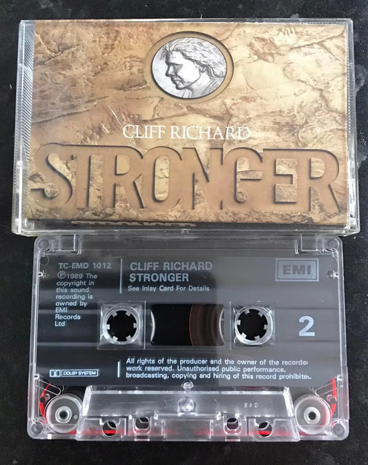 Cliff Richard, Stronger Album, EMI, TCEMD 1012, Vintage Cassette Magretro