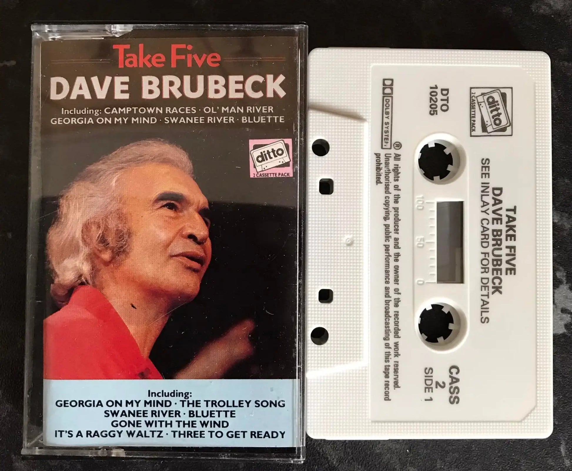 Take Five Album, Cassette 2, Dave Brubeck, DTO 10205, Vintage Cassette Magretro