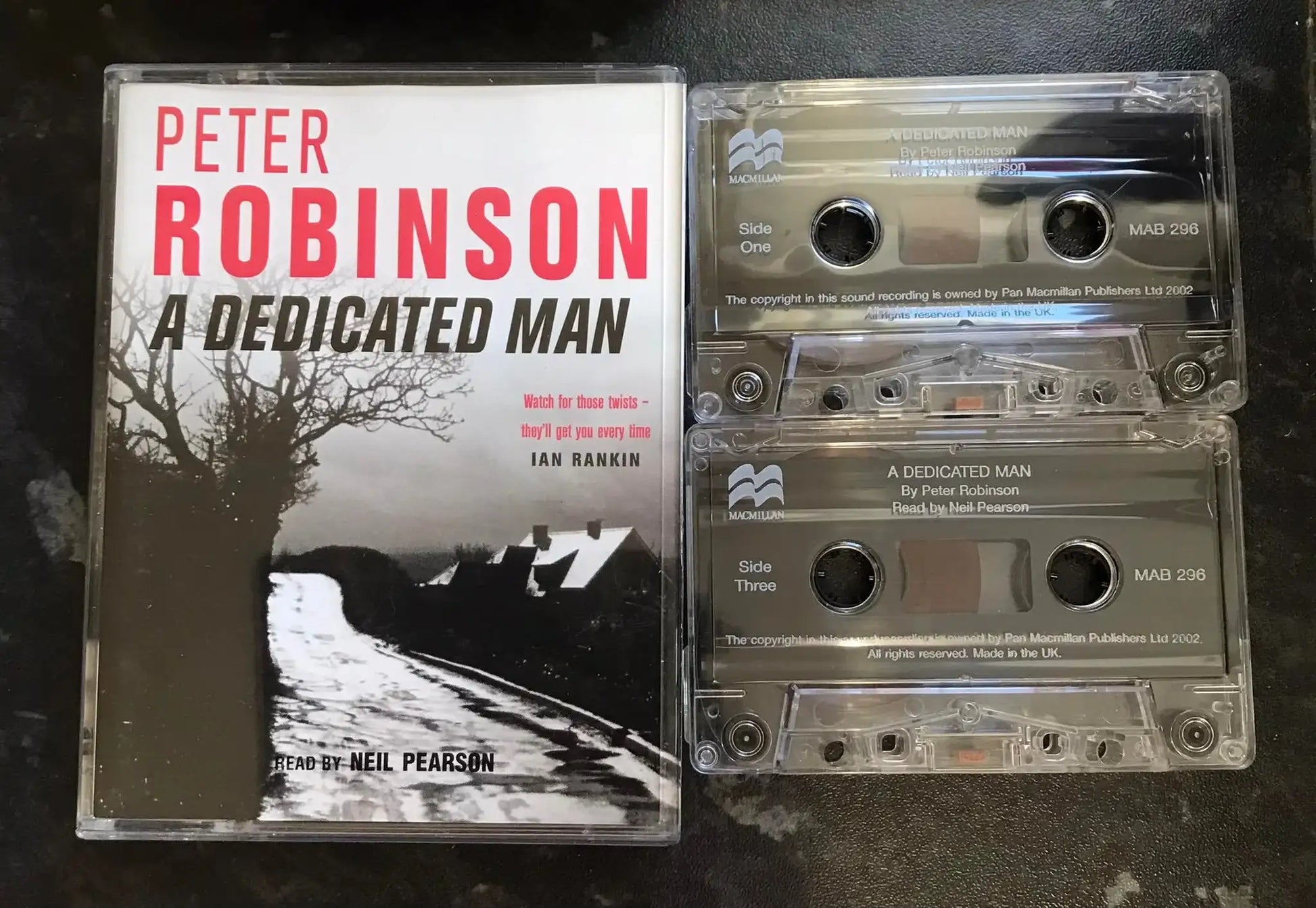 A Dedicated Man, Peter Robinson, Macmillan Audio Books, MAB 296 Magretro