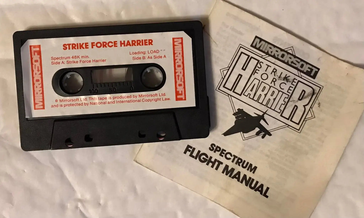 Strike Force Harrier, ZX Spectrum game by Mirrorsoft, No Box, WORKING Magretro