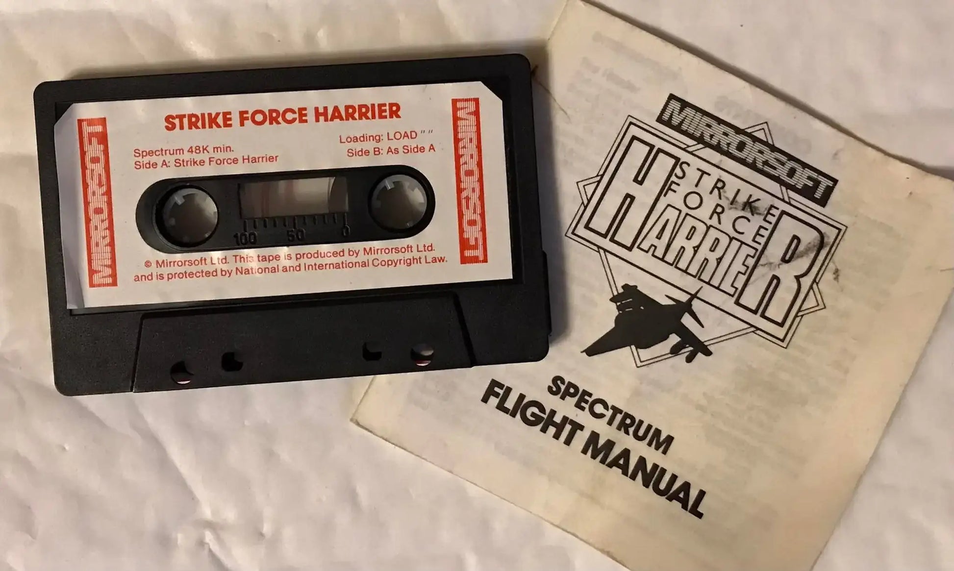 Strike Force Harrier, ZX Spectrum game by Mirrorsoft, No Box, WORKING Magretro
