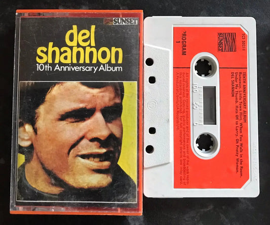 Del Shannon, 10th Anniversary Album, Sunset Records, TCS 50211, Vintage Cassette Magretro
