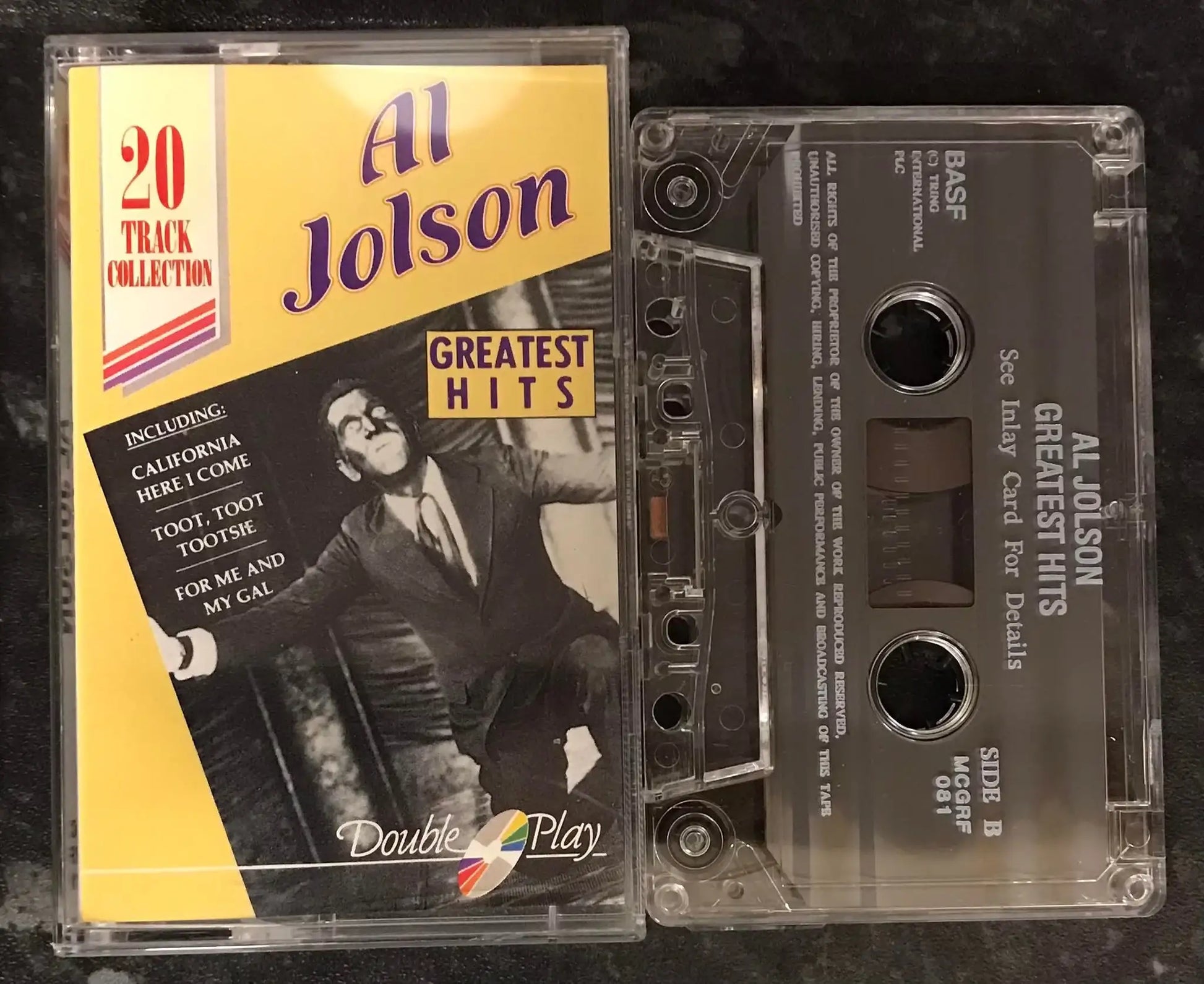 Al Jolson Greatest Hits (RARE), Double Play Label, MC GRF 081, Vintage Cassette Magretro