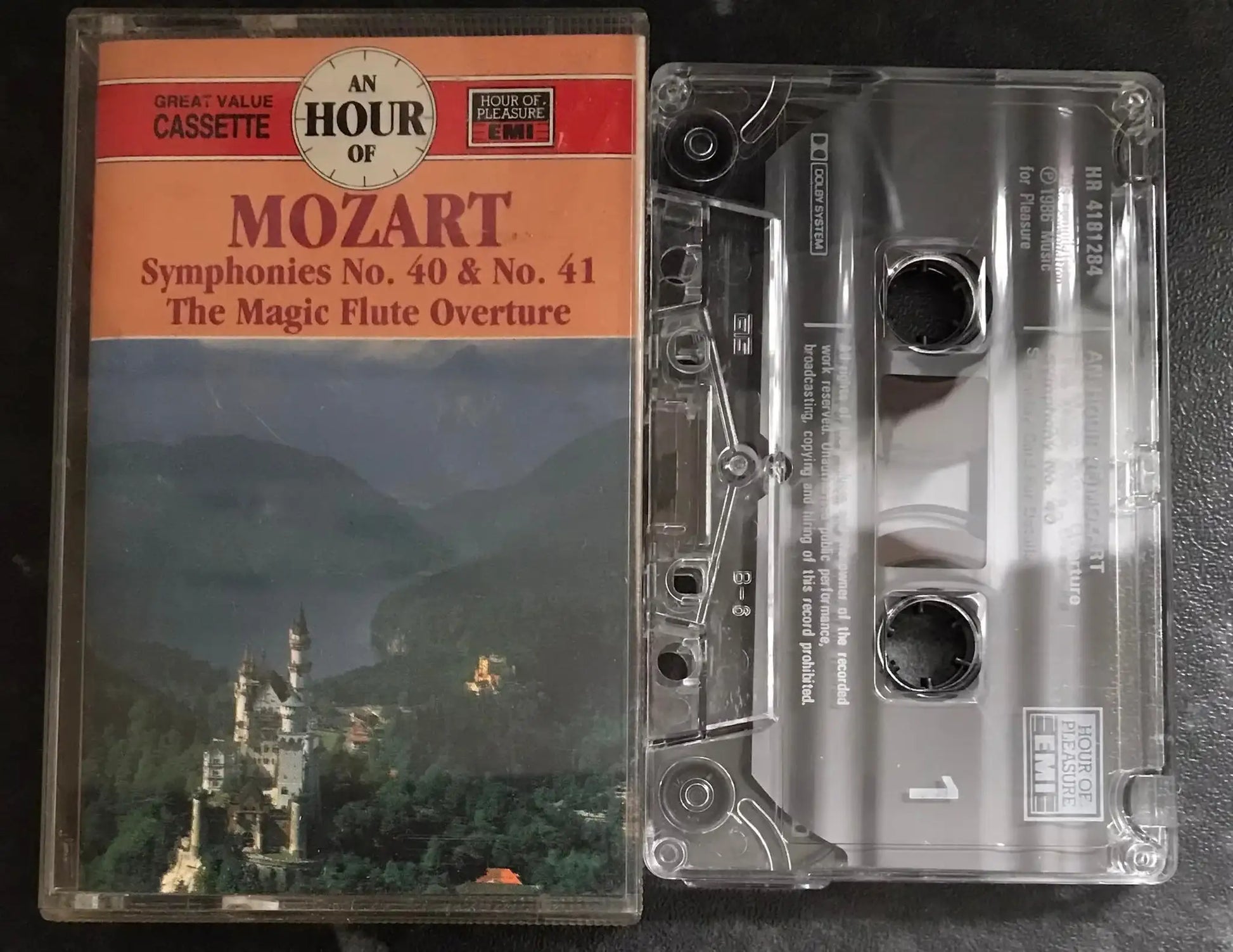 An Hour of Mozart Symphonies no 40 and 41, HR 41 8128 4, Vintage Cassette Magretro
