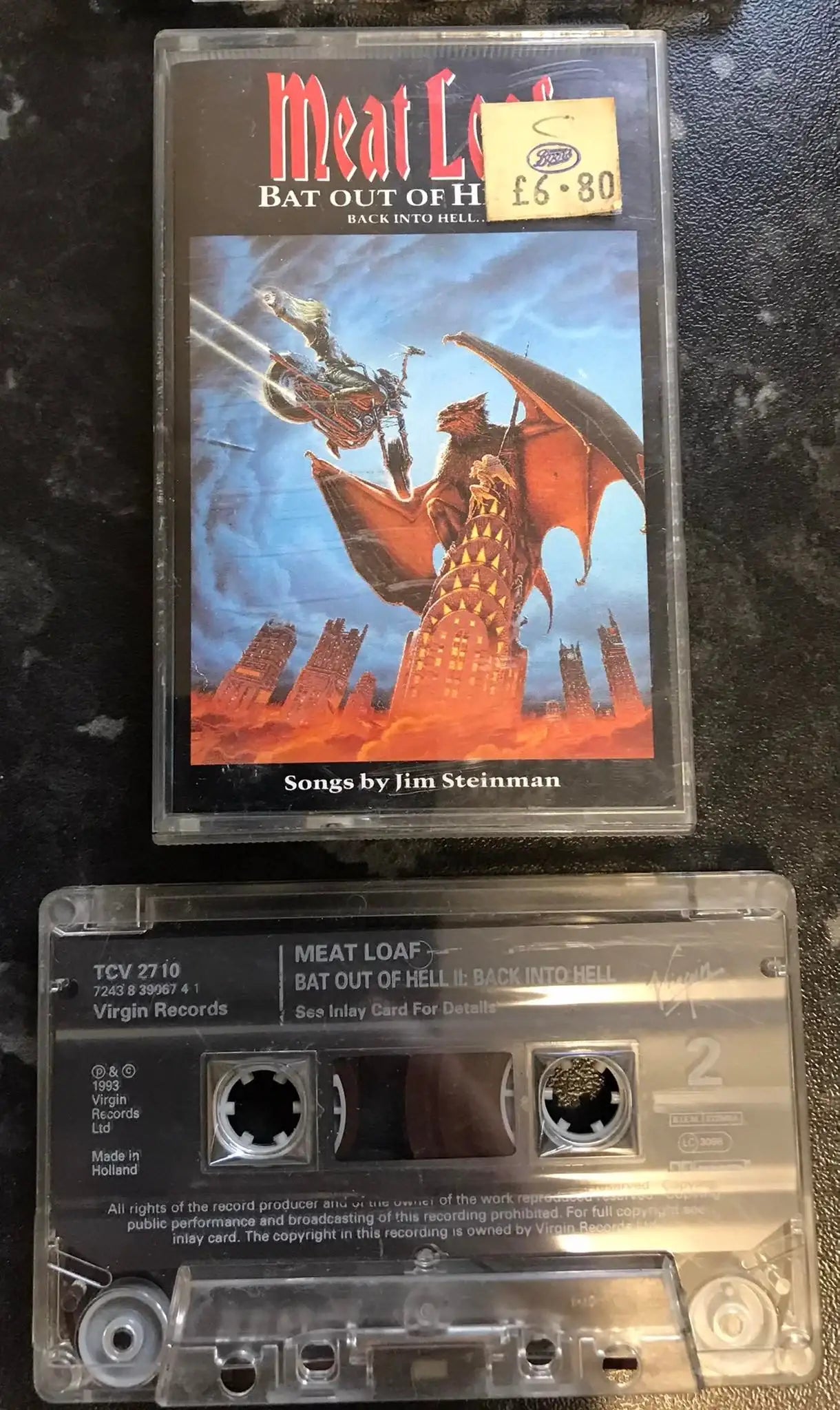 Meat Loaf, Bat out of Hell II Album, Back into Hell, Virgin, TCV2710 Magretro