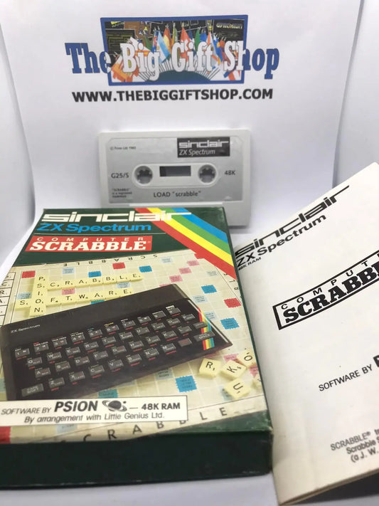 Scrabble, white cassette, ZX Spectrum, Sinclair Psion Release Magretro