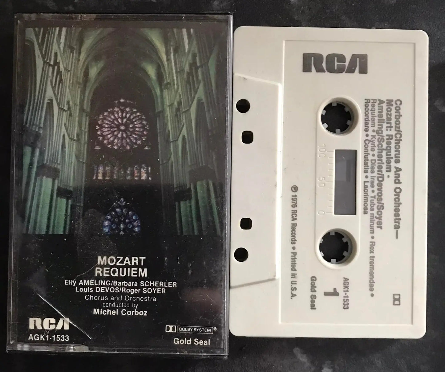 Mozart Requiem Album, 1976, RCA, AGK1-1533, Vintage Cassette Magretro
