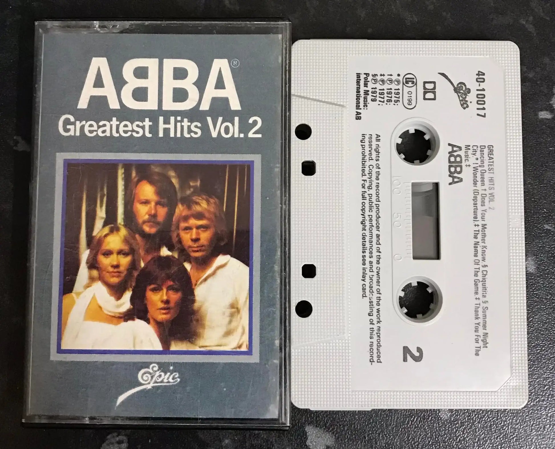 ABBA, Greatest Hits Vol 2 Album, EPIC, 40-10017, Vintage Cassette Magretro
