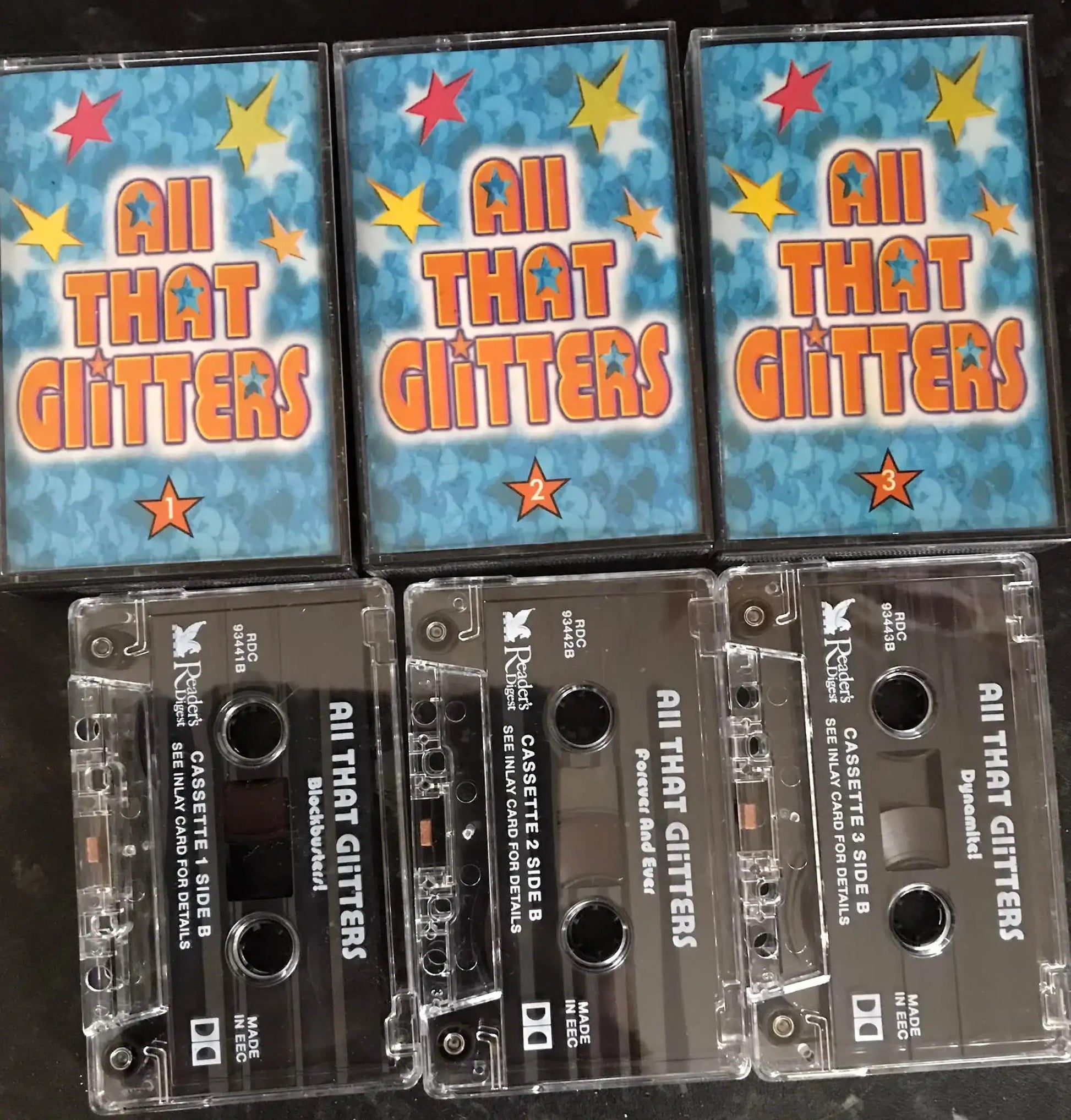 All That Glitters Album, 3 Tape Set, rdc 93441, Readers Digest, Vintage Cassette Magretro