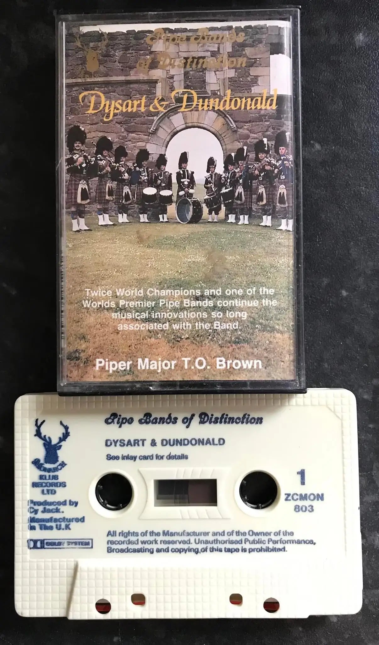 Pipe Bands of Distiction, Dysart and Dundonald, ZCMON 803, Vintage Cassette Magretro