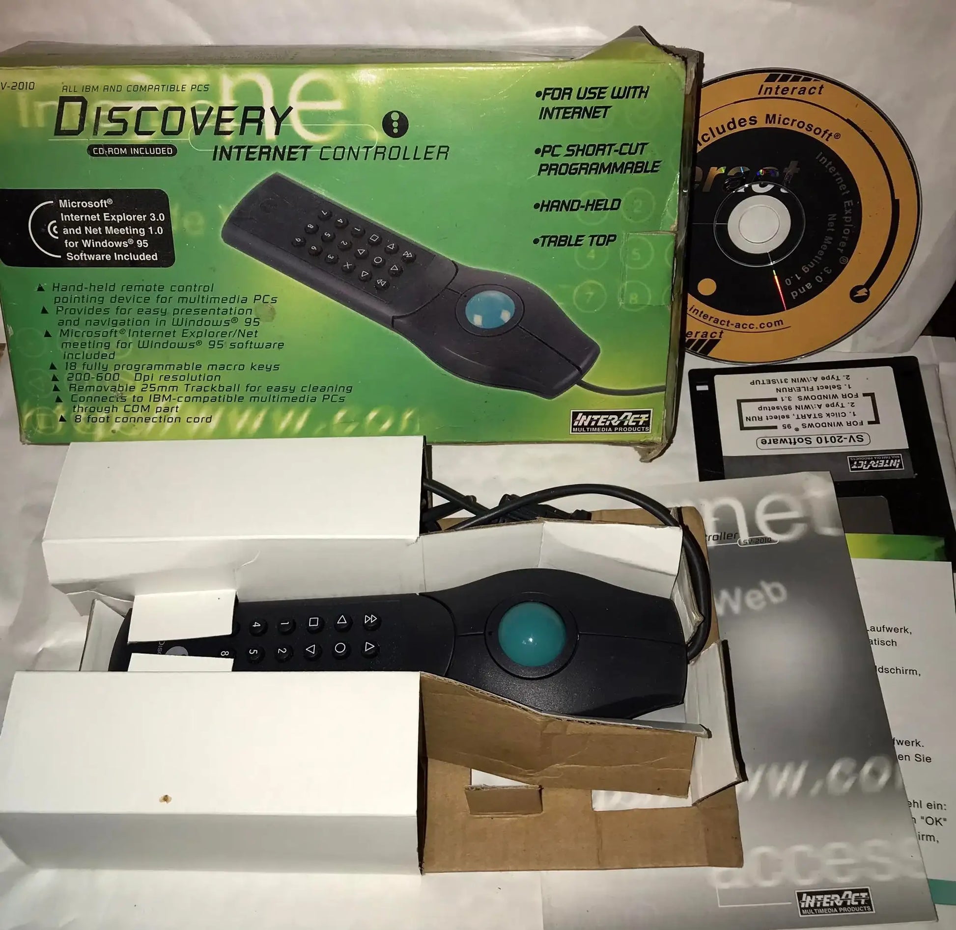 Vintage Discovery Intelligent Trackball Remote Internet Controller SV-2010 Magretro
