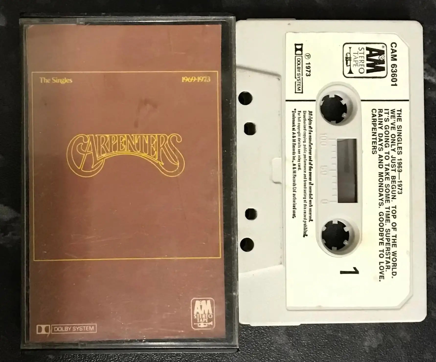 Carpenters The Singles 1969 to 1973 Album, cam 63601, Vintage Cassette Magretro