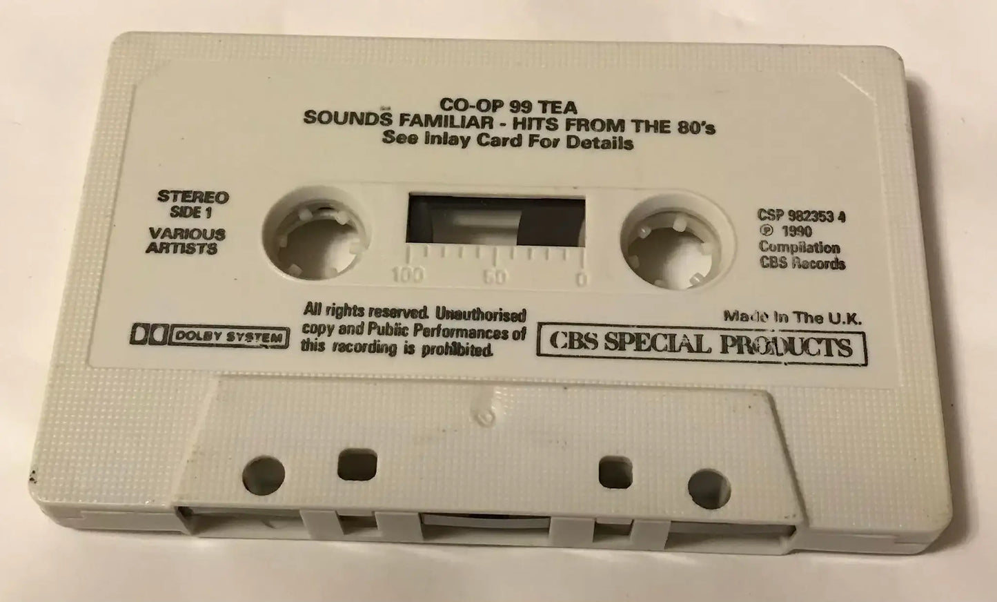 Co-op 99 Tea Album, Sounds Familiar Hits From The 80s, Vintage Cassette Magretro