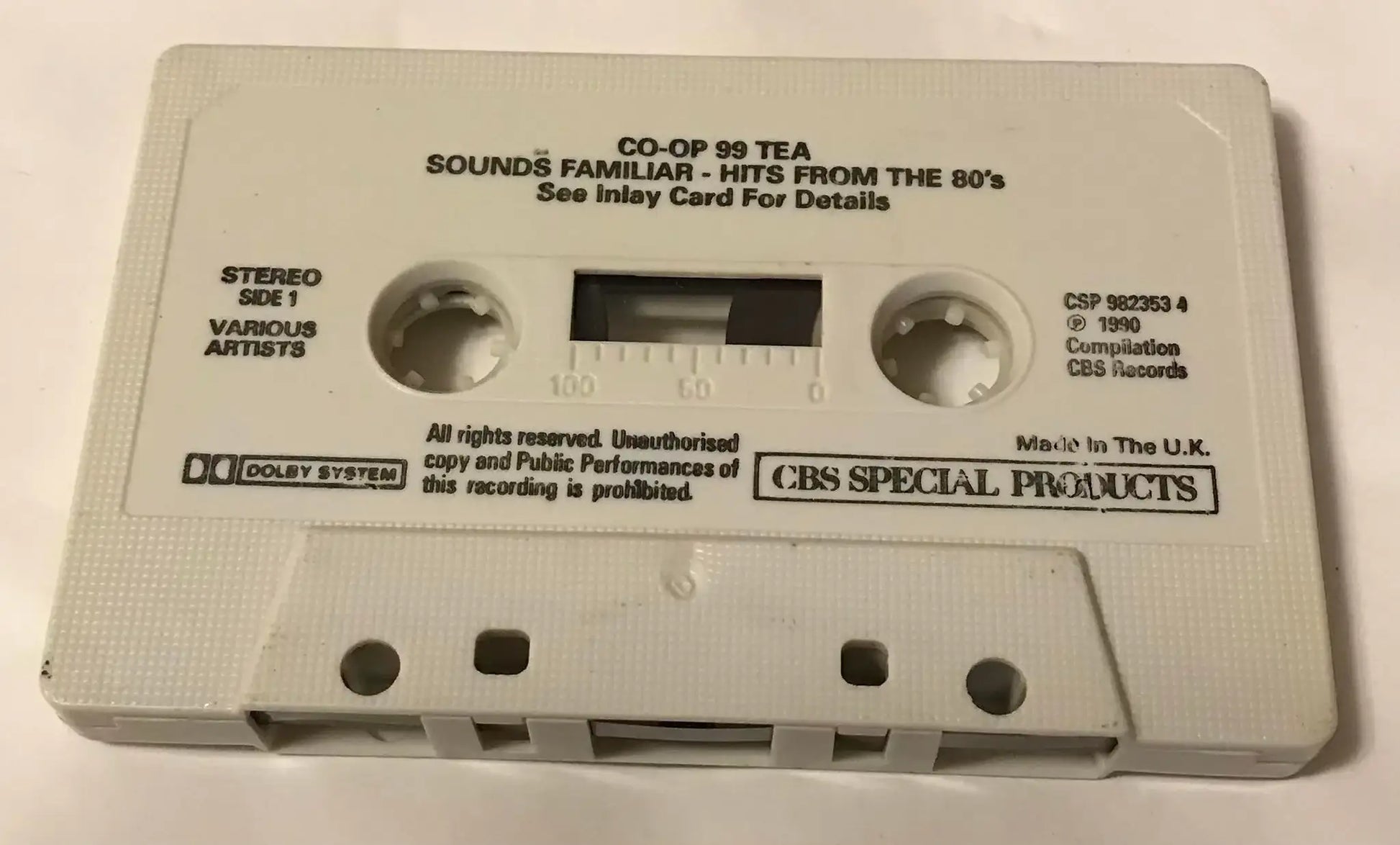 Co-op 99 Tea Album, Sounds Familiar Hits From The 80s, Vintage Cassette Magretro