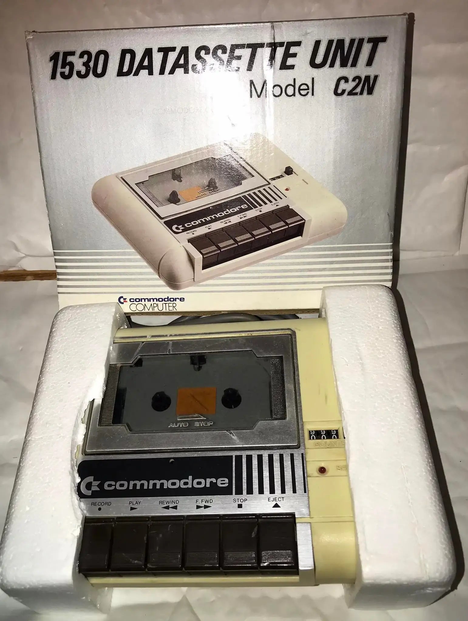 Commodore 64 Cassette Player, Vintage 1530 Datassette Unit Model No C2N Magretro