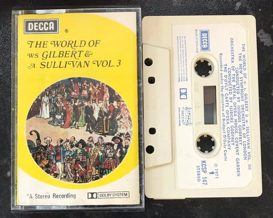 The World of Gilbert & Sullivan, Volume 3, kcsp 147, Decca, Vintage Cassette Magretro
