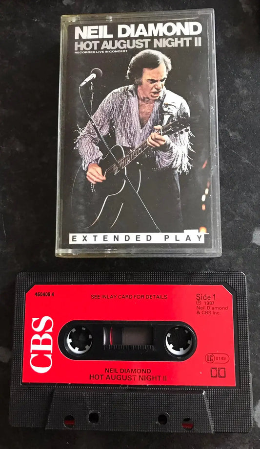 Neil Diamond, Hot August Night II extended, CBS, 460408 4, Vintage Cassette Magretro