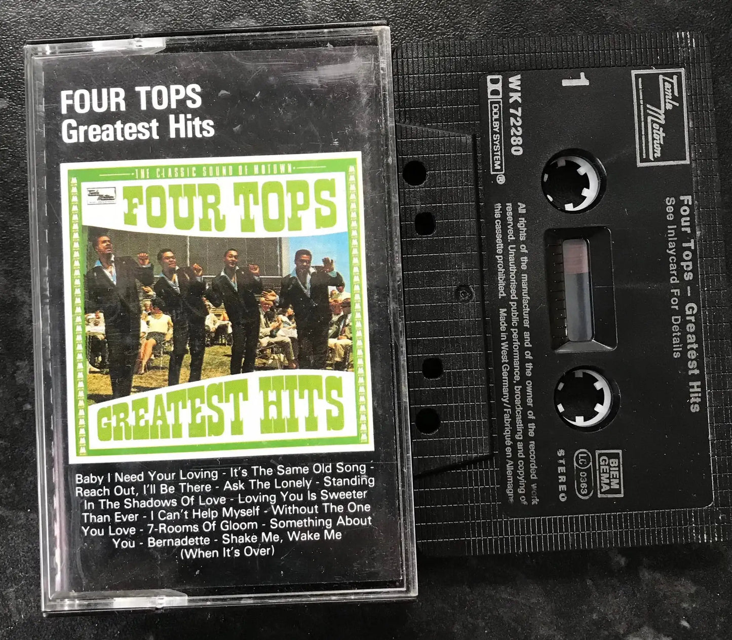 The Four Tops, Greatest Hits Album, Tamla Motown, WK72280, Vintage Cassette Magretro