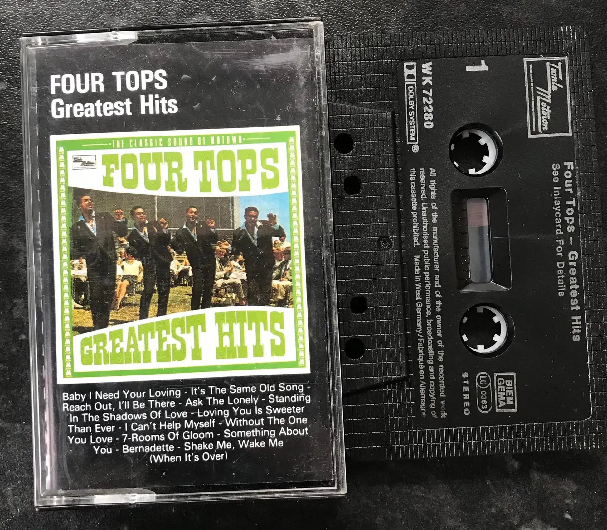 The Four Tops, Greatest Hits Album, Tamla Motown, WK72280, Vintage Cassette Magretro