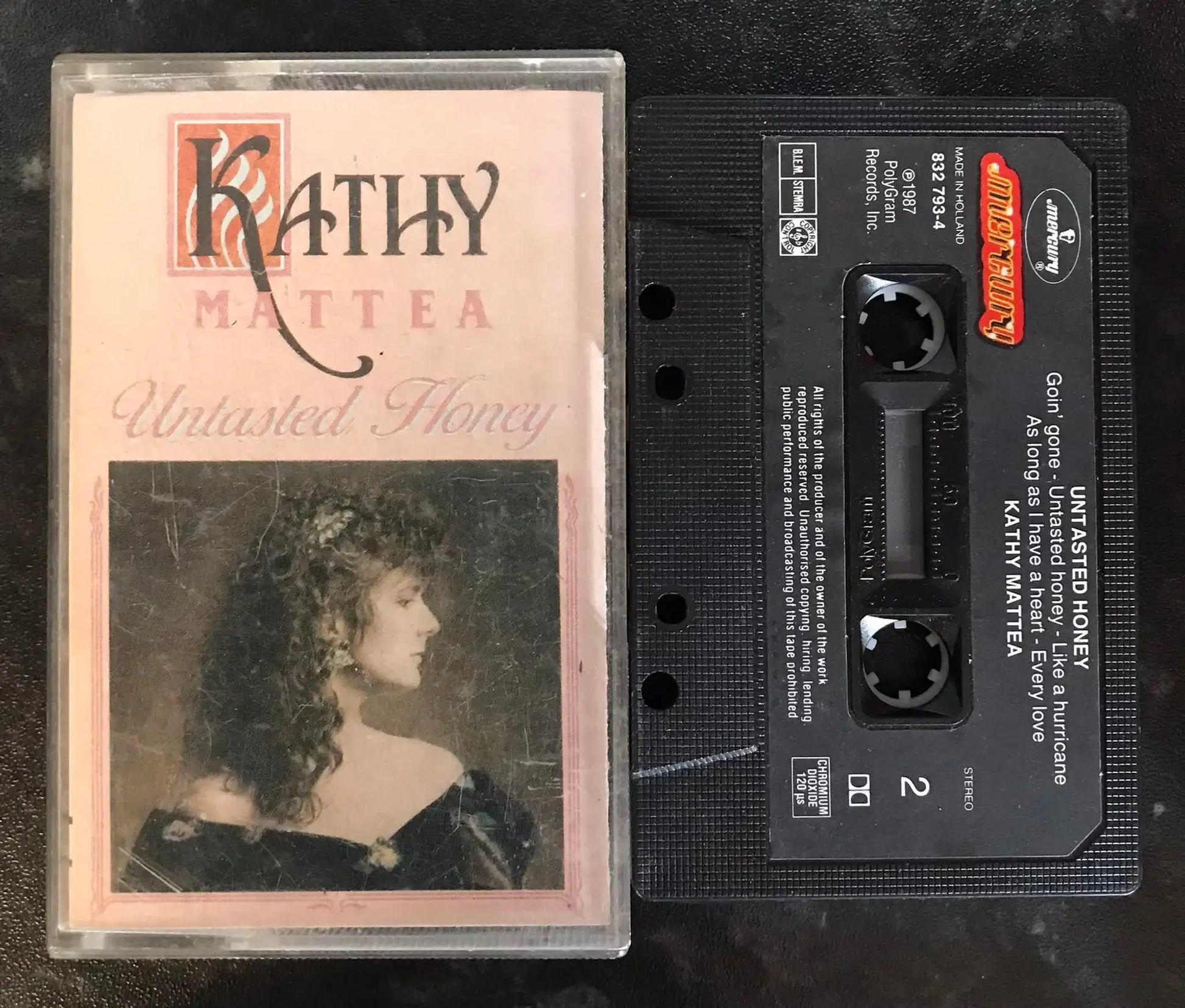 Kathy Mattea, Untasted Honey Album, Mercury, 832 793-4, Vintage Cassette Magretro