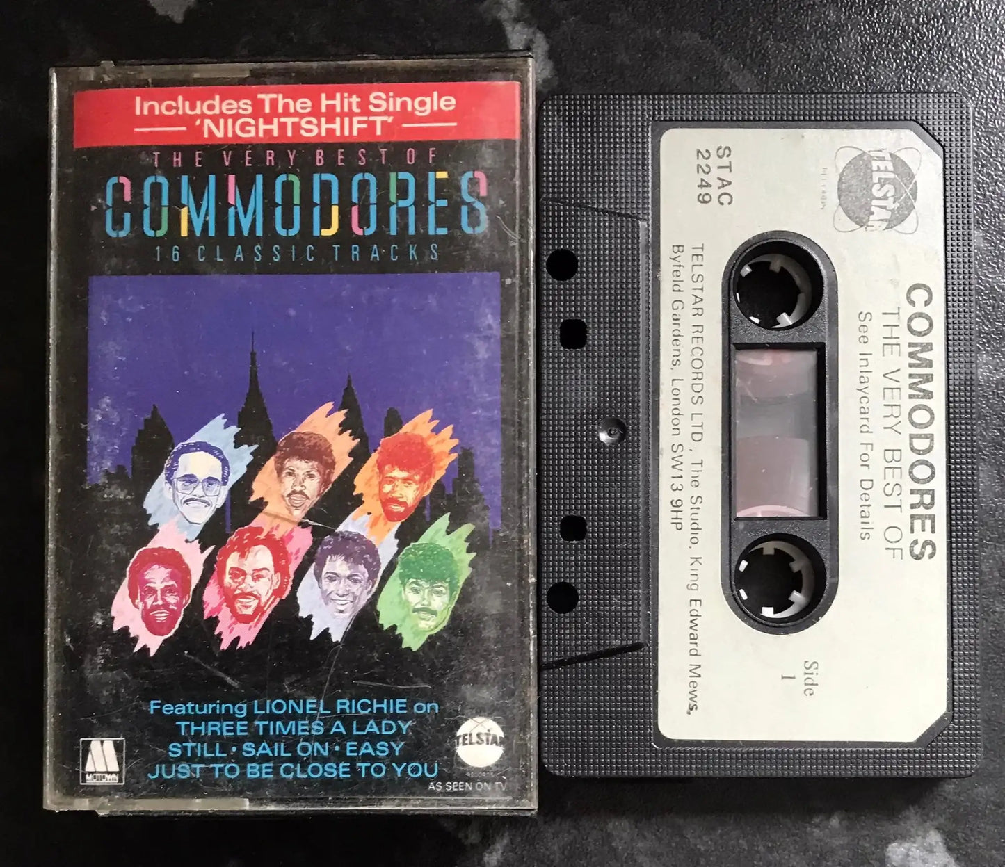 The Very Best of The Commodores Album, Telstar, STAC 2249, Vintage Cassette Magretro