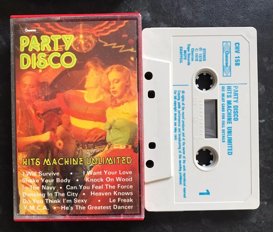 Party Disco Album, Hits Machine Unlimited, Chevron, CHV 158, Vintage Cassette Magretro