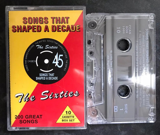 Songs That Shaped a Decade The Sixties Cassette 10, Vintage Cassette Magretro