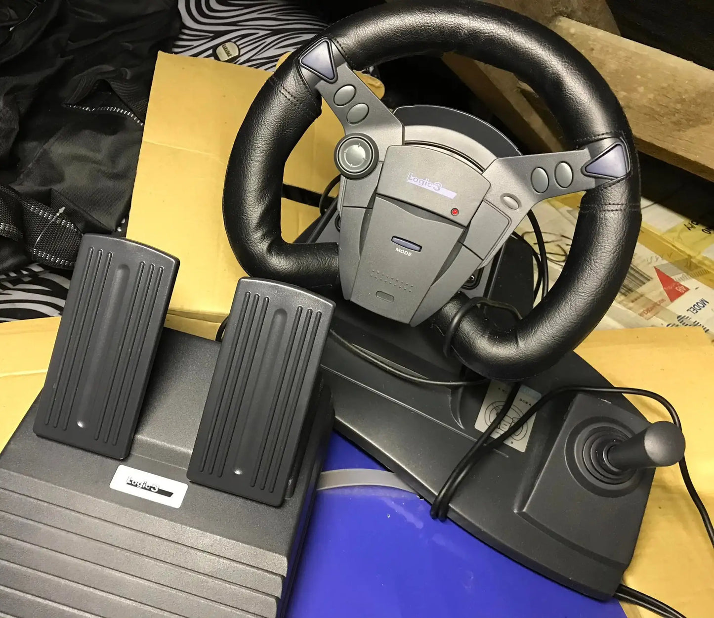 Vintage PC Top Drive Steering Wheel Kit by Logic 3 UK Magretro