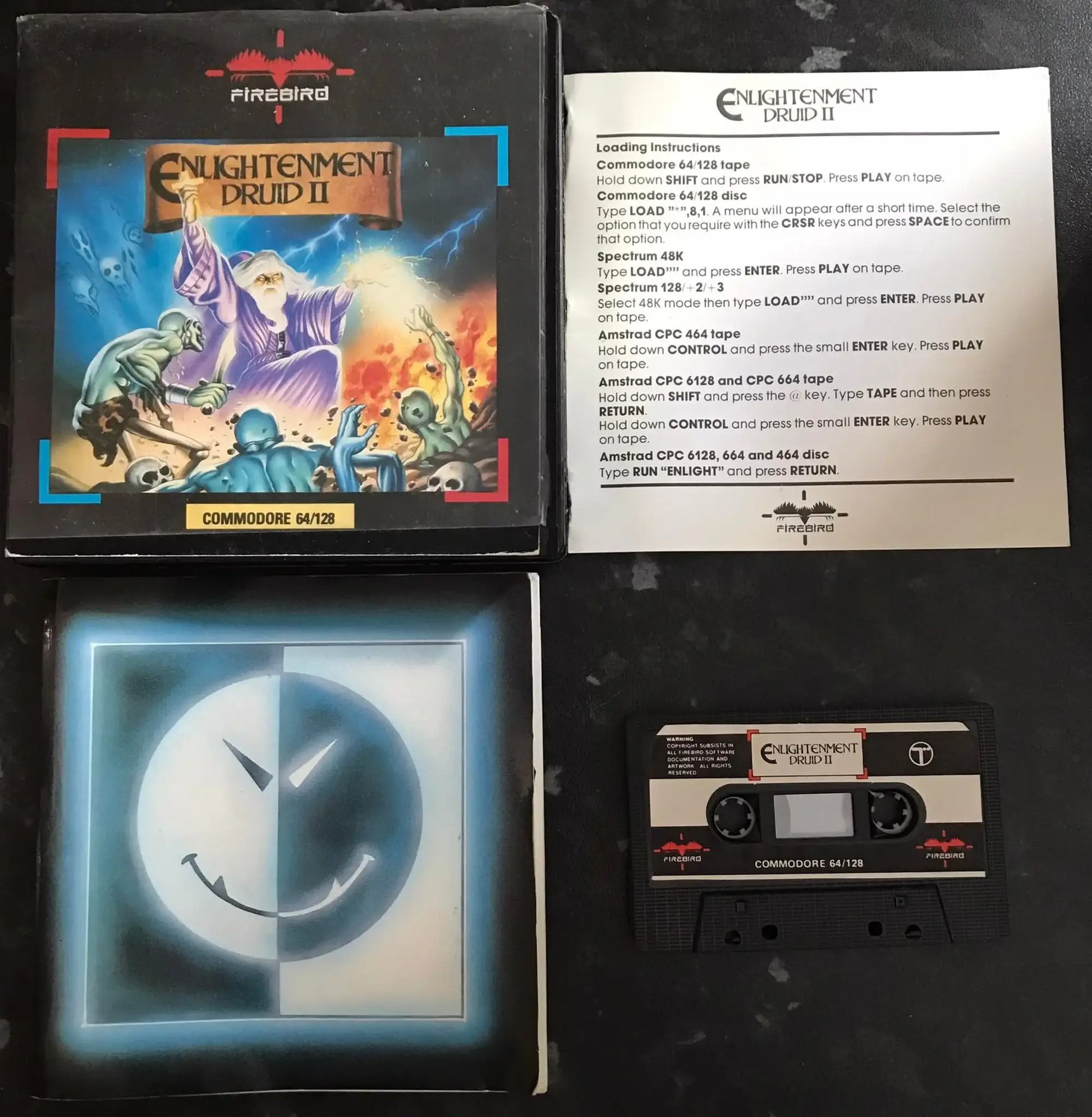 Druid II Enlightenment, C64 game by Firebird Software, RARE, WORKING Magretro