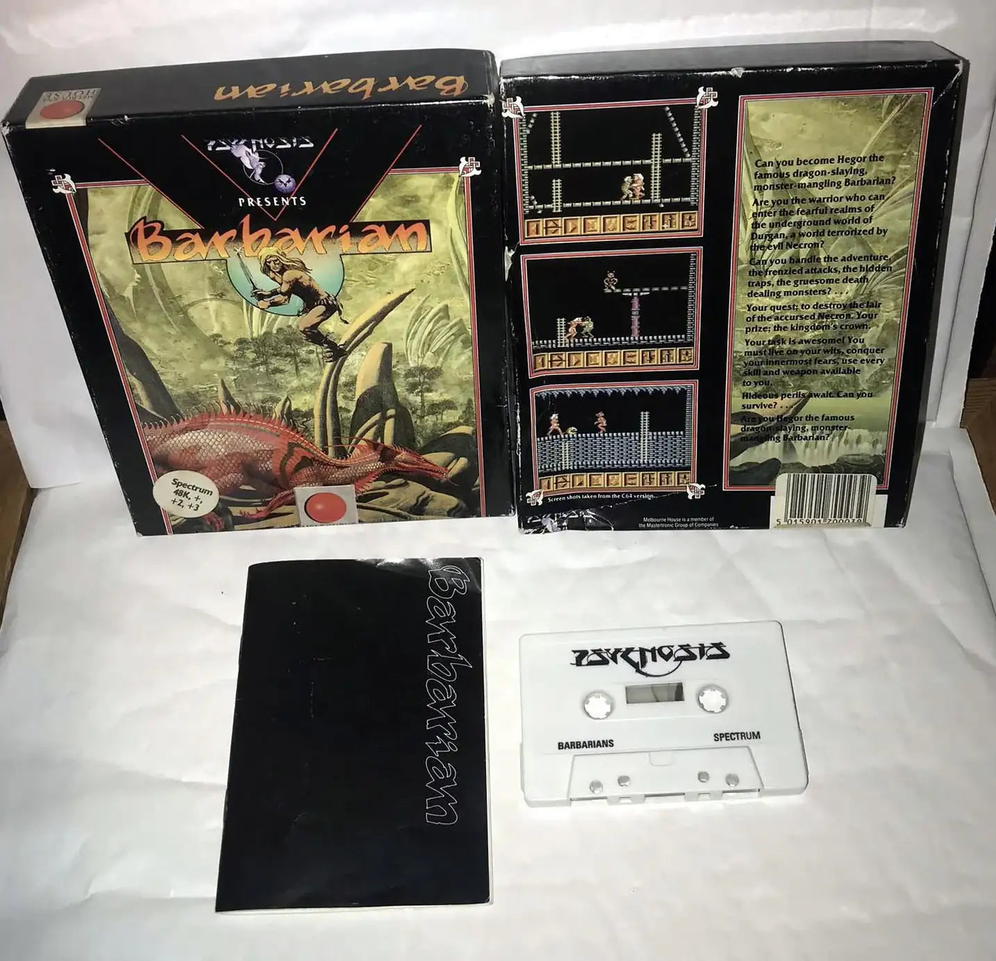 Barbarian Big Box, ZX Spectrum by Psygnosis, Working Magretro
