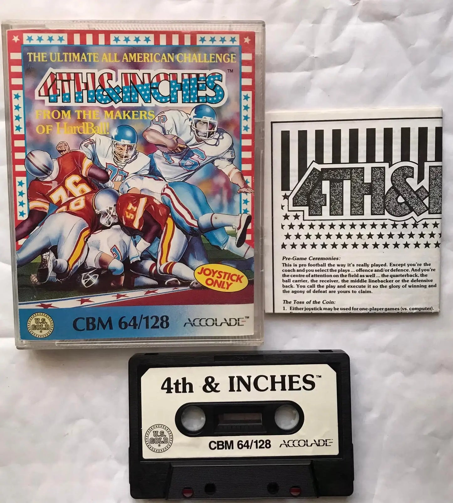 4th & Inches, Commodore 64 game by US Gold, 4th and inches, WORKING Magretro
