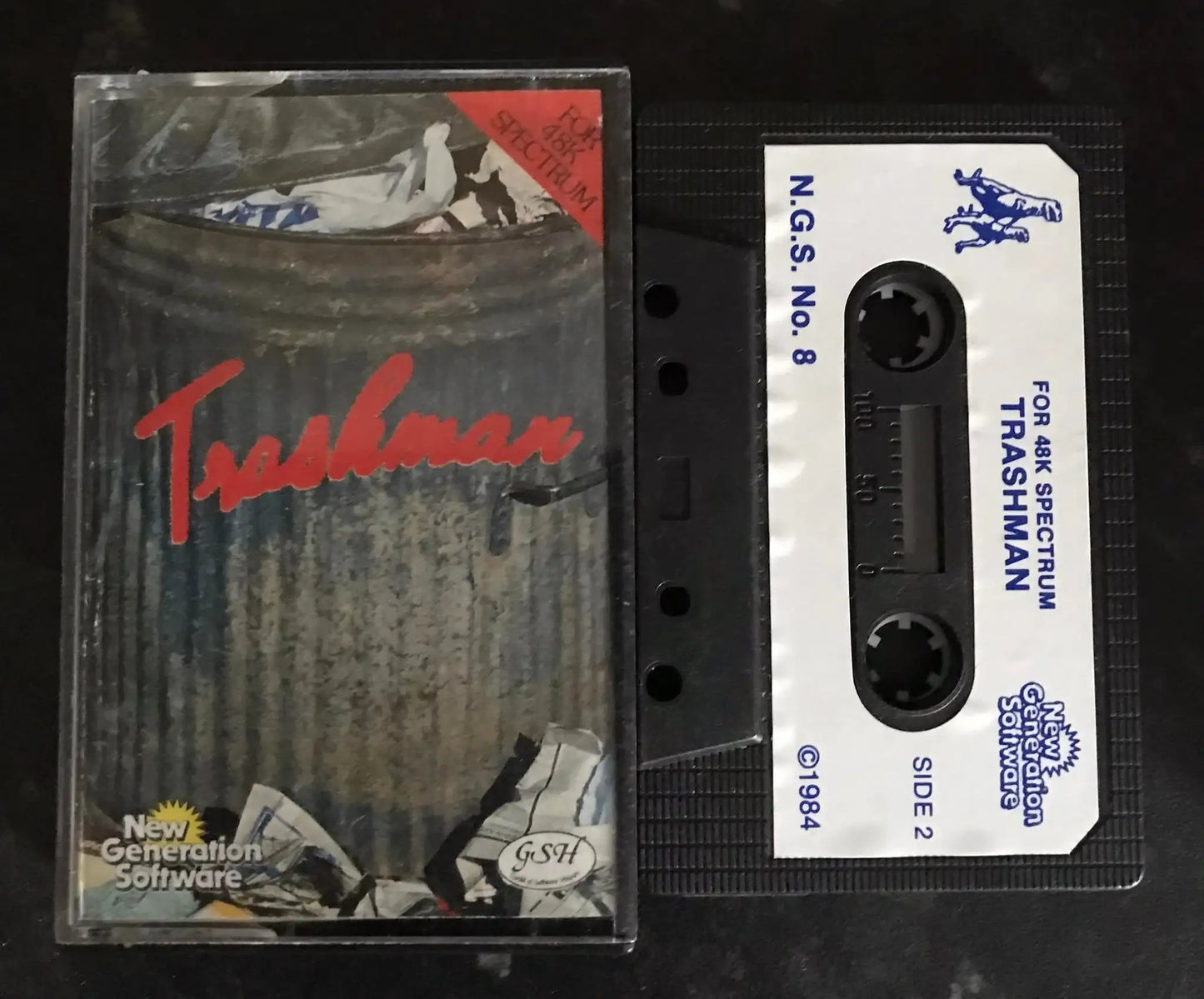 Trashman by New Generation Software, ZX Spectrum Game, Working Magretro