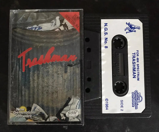 Trashman by New Generation Software, ZX Spectrum Game, Working Magretro