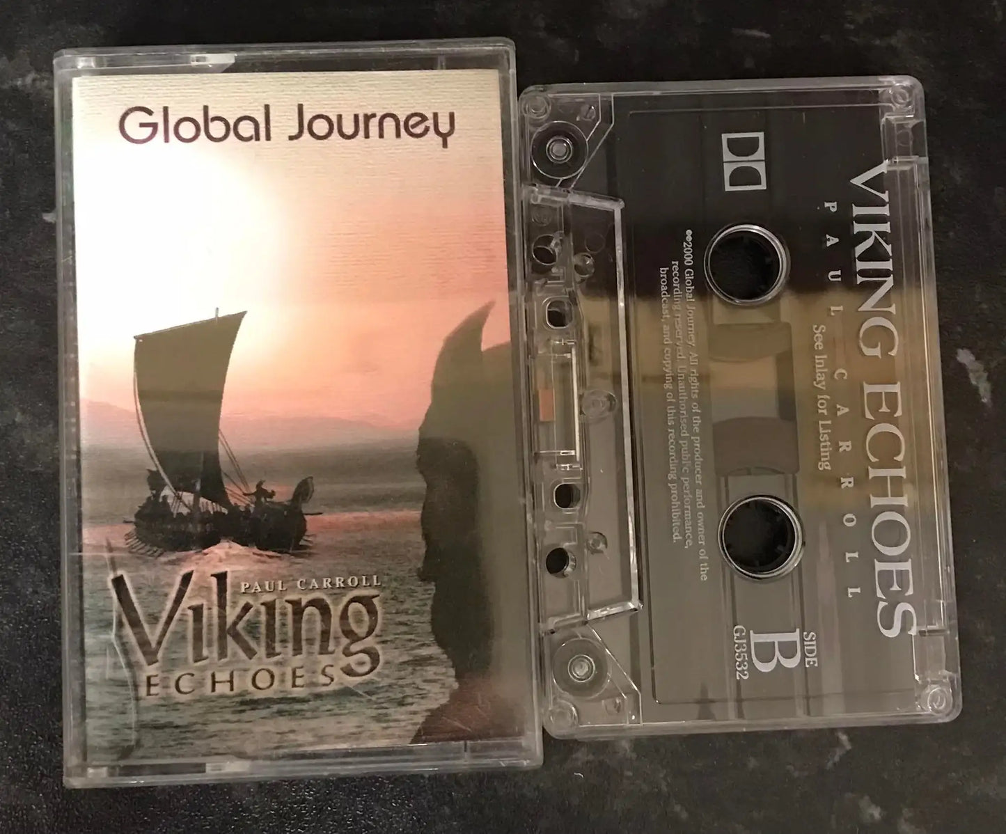 Viking Echoes Album, Paul Carroll, Global Journey, GJ3532, Vintage Cassette Magretro