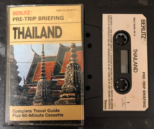 Berlitz, Pre Trip Briefing, Thailand, SKU 3038-00-9, Vintage Cassette Magretro