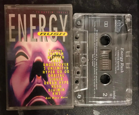 Energy Rush Album, Dino Entertainment, DINMC 53, Vintage Cassette Magretro