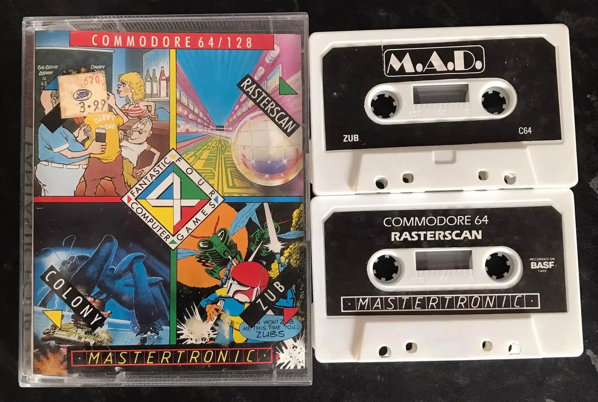 Fantastic Four Computer Games, C64 Games, By Mastertronic, RARE Magretro