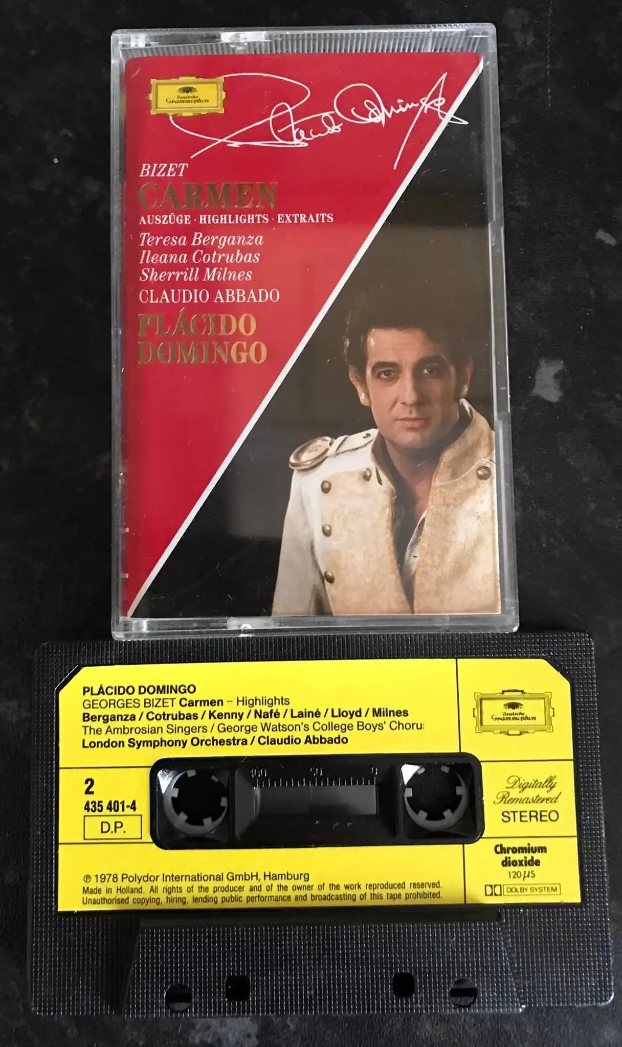 Placido Domingo, Carmen Highlights, 435 401-4, Vintage Cassette Magretro