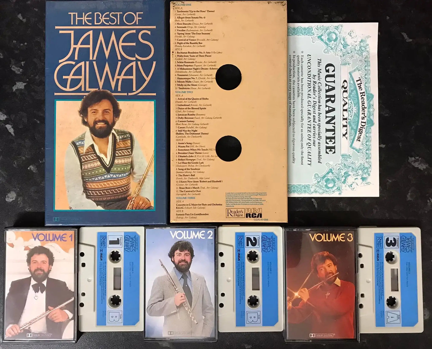 The Best Of James Galway Album, 3 Tape Set Boxed, Reader's Digest ? CGAL-A-098 Magretro