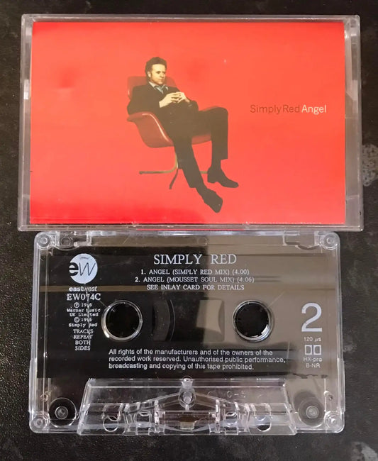 Simply Red, Angel SIngle, EastWest, EW074C, Vintage Cassette Magretro