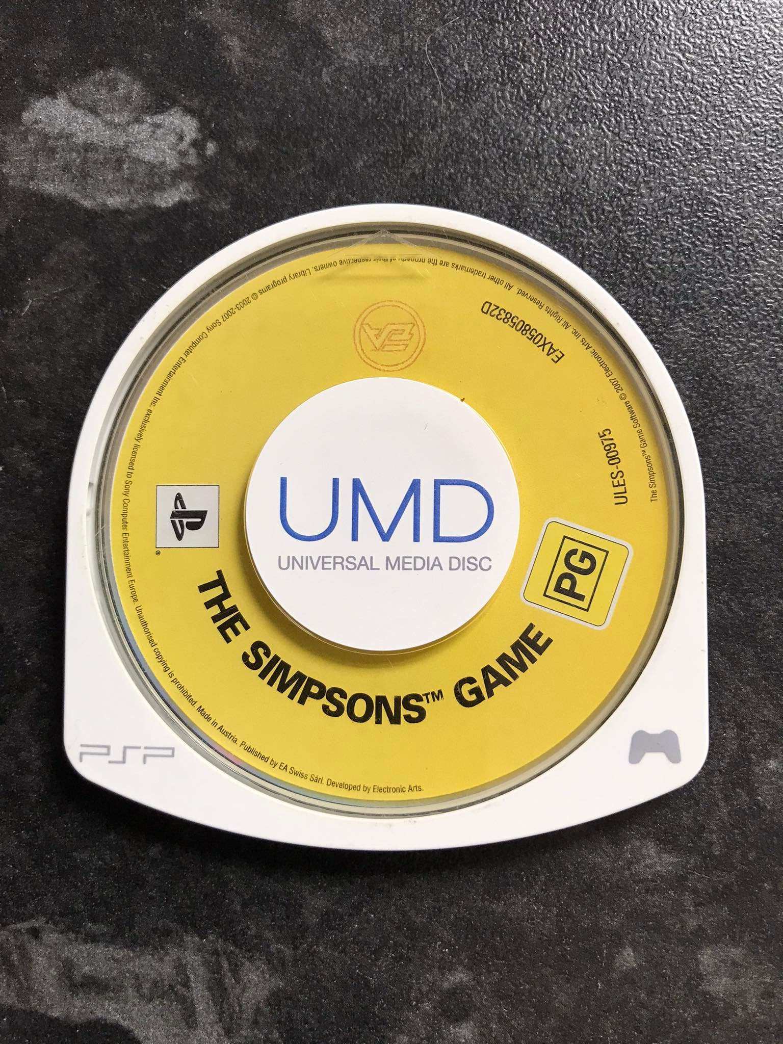 the simpsons game, PSP game, No Box or Instructions Magretro
