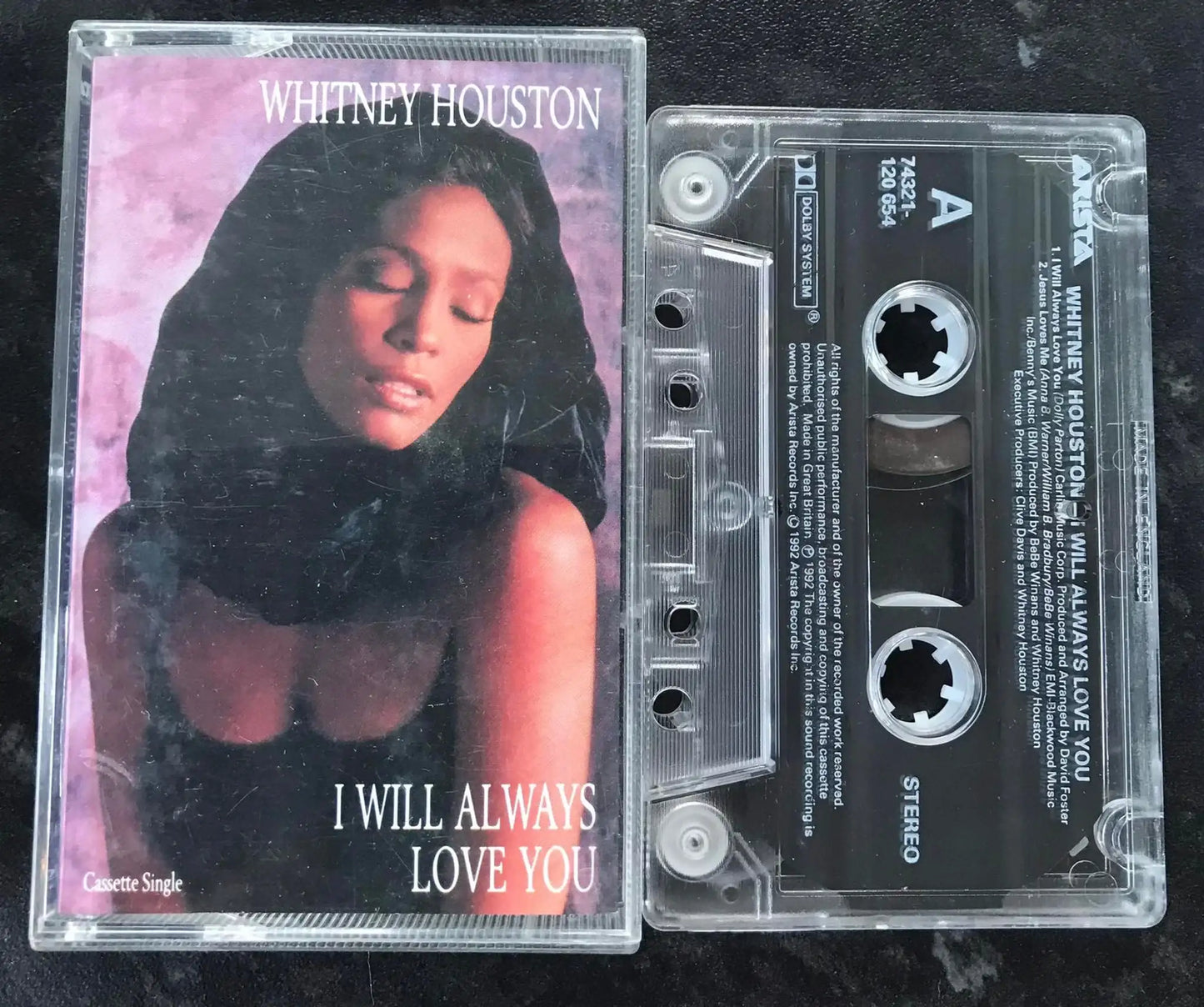 Whitney Houston, I Will Always Love You Single, Arista 74321-120654, Cassette Magretro