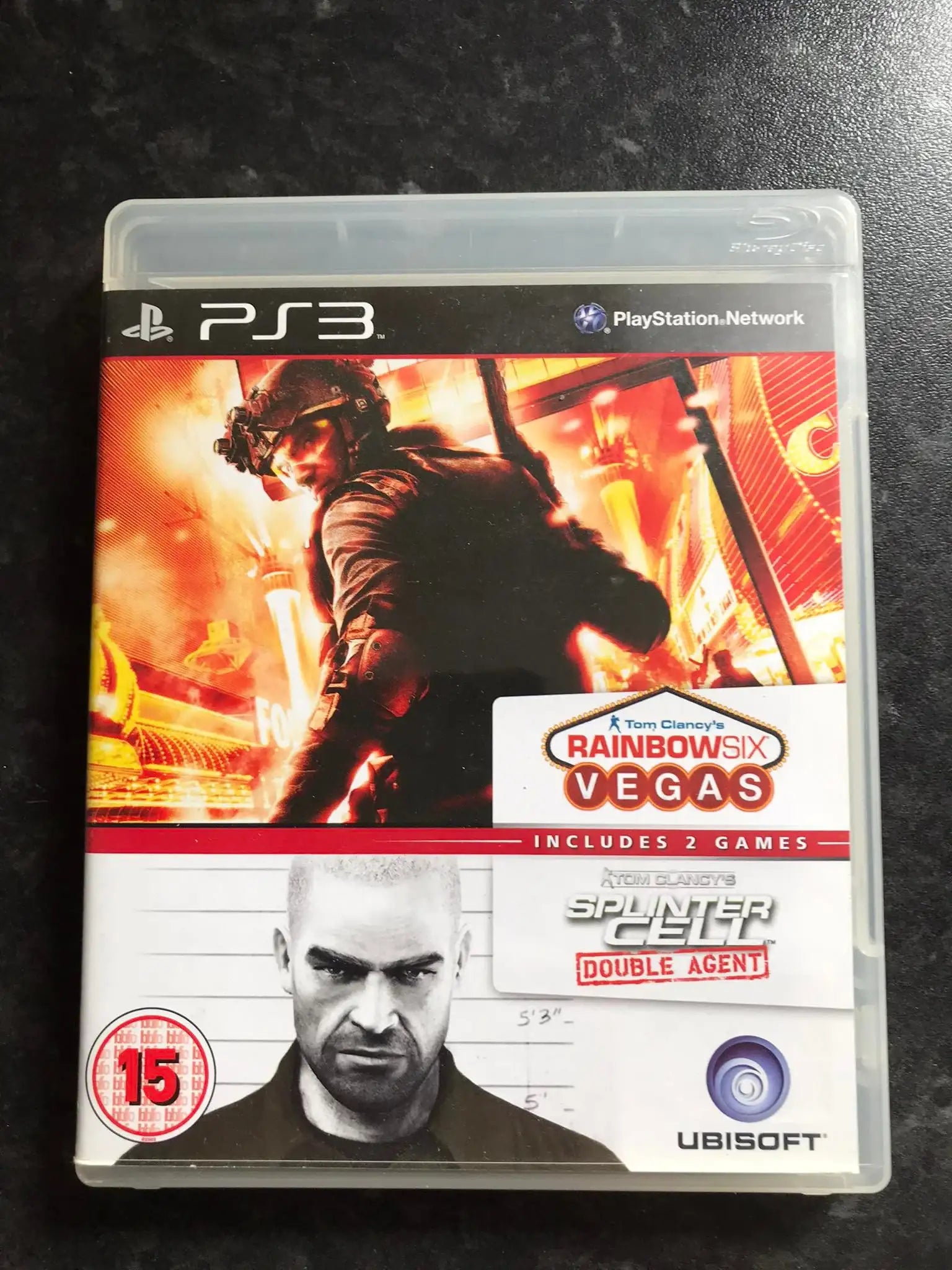 Rainbow Six Vegas AND Splinter Cell Double Agent, PS3 Game, PAL Magretro