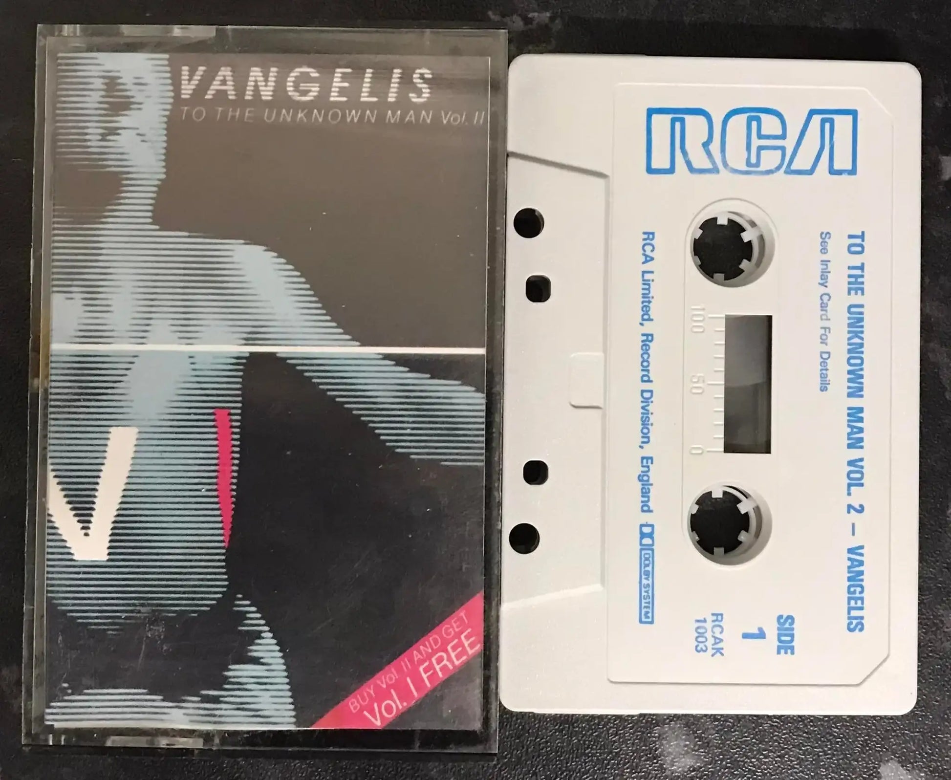Vangelis to the unknown man vol 2 album, RCA, RCAK 1003, Vintage Cassette Magretro