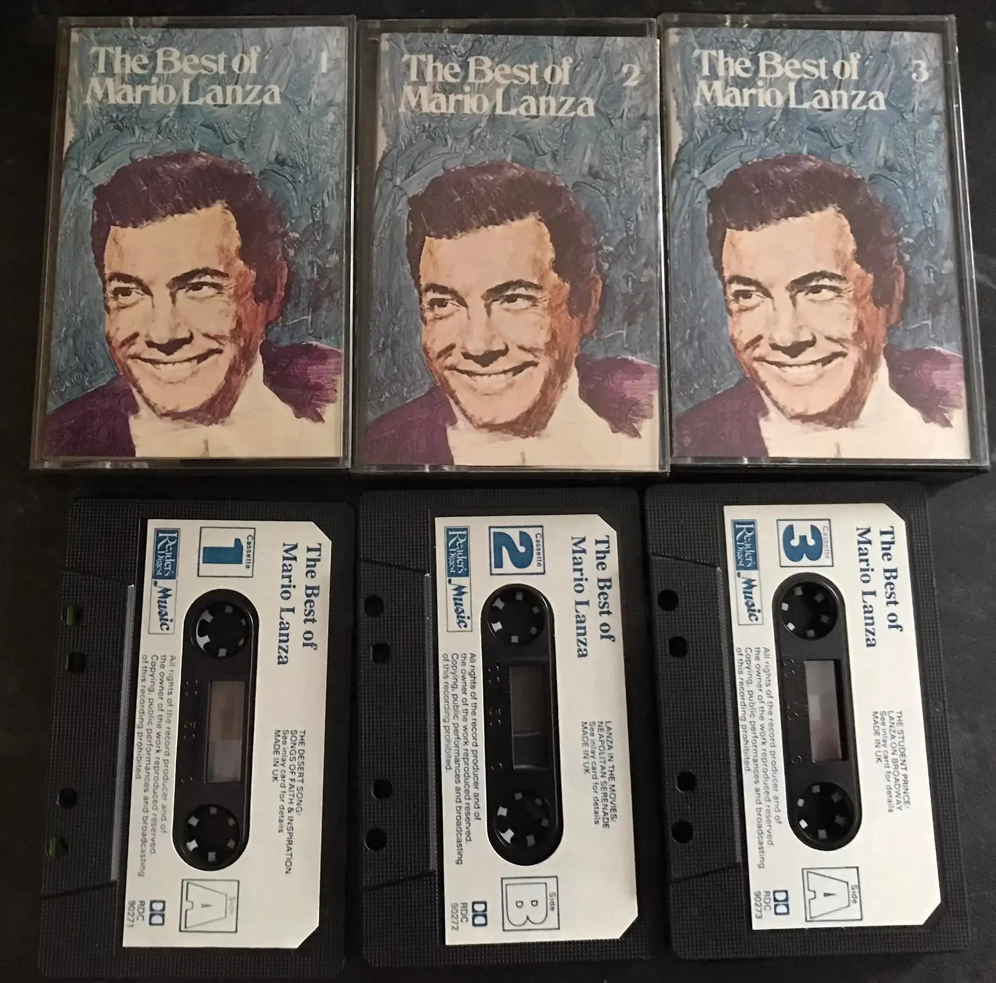 The Best of Mario Lanza Album, 3 Tape Set, Readers Digest, rdc 90271 Magretro